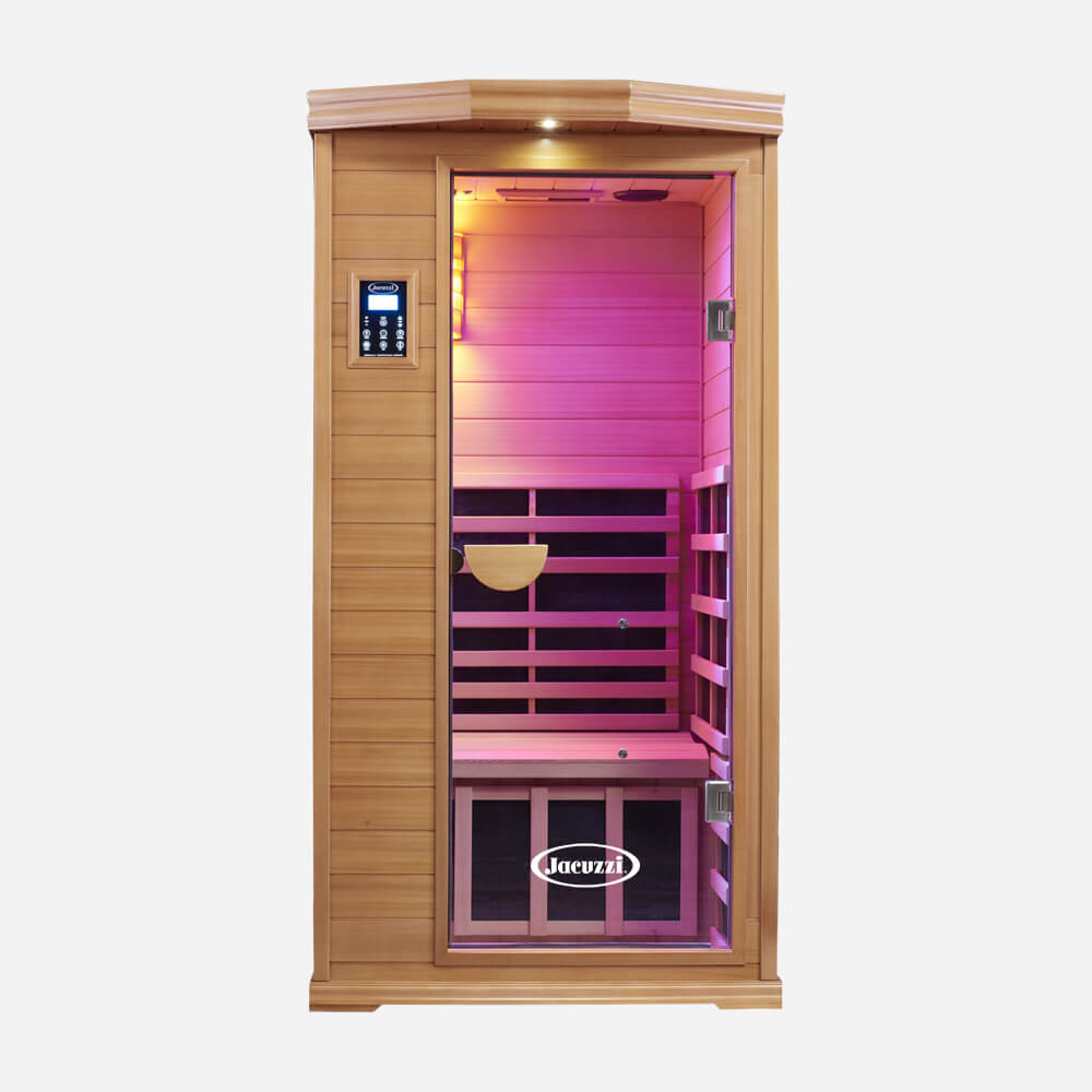 1-Person Clearlight&reg; Premier Full Spectrum Sauna Cedar 1