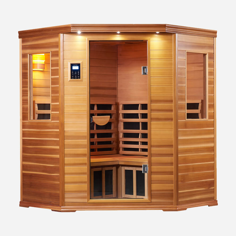 3-4-Person Clearlight&reg; Premier Full Spectrum Sauna Cedar 1