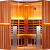 4-Person Clearlight&reg; Sanctuary Full Spectrum Corner Sauna Cedar thumb 1